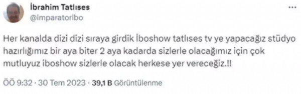İbrahim Tatlıses tarih verdi!